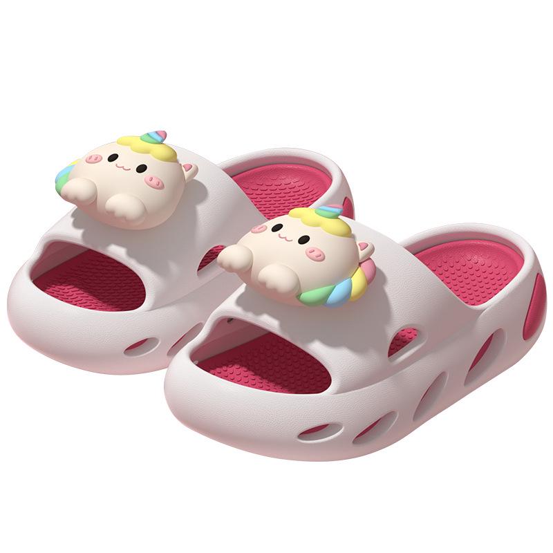 Sommer Cartoon Kinderhausschuhe: Rutschfeste Sandalen mit weicher Sohle für Jungen und Mädchen, Süße Baby-Strandbekleidung für drinnen/draußen