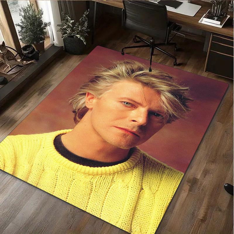 David Bowie Teppich Büro Dekorativer Teppich Für Wohnzimmer Schlafzimmer Fußmatte Bodenläufer Computerstuhl Bereichsteppich perfektes Weihnachtsgeschenk