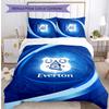 Set Lenzuola Everton Football Stampato 3 Pezzi, Comodo Set Copripiumino per Camera da Letto Amico della Pelle