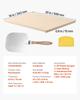 Pizza Stone, 508 x 355 mm Rectangular Cordierite Pizza Stone, Extra Large Baking-Stone with Aluminum Peel, 15 mm Thick Heat-Resistant Cordierite, for