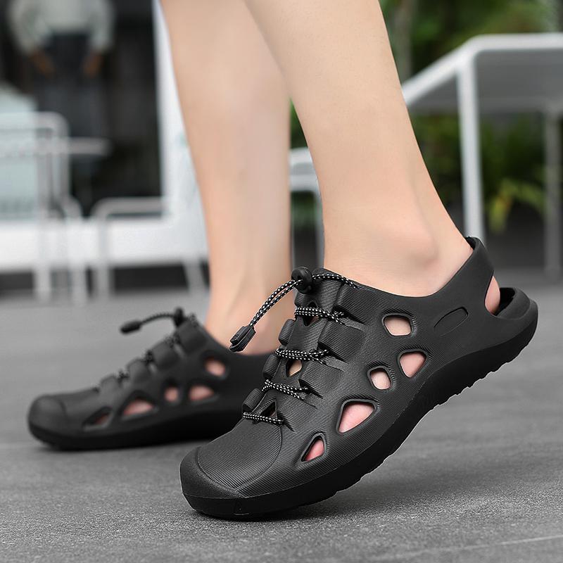 Fashion Men's Elastic Band Hiking Sandals Brand Mens Breathable Outdoor Shoe Man Slip-on Casual Shoes for Men Comfortable Barefoot Shoes