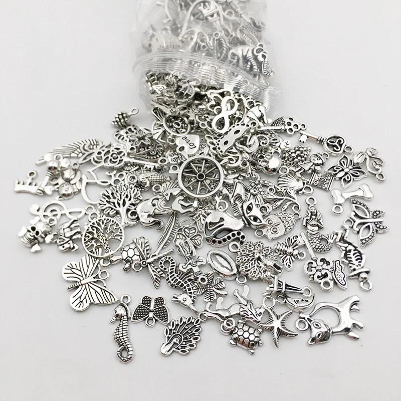 Mixed KC Vintage Alloy Charms For Jewelry Making Handmade DIY Bracelet Earrings Necklace Pendant Jewelry Accessories