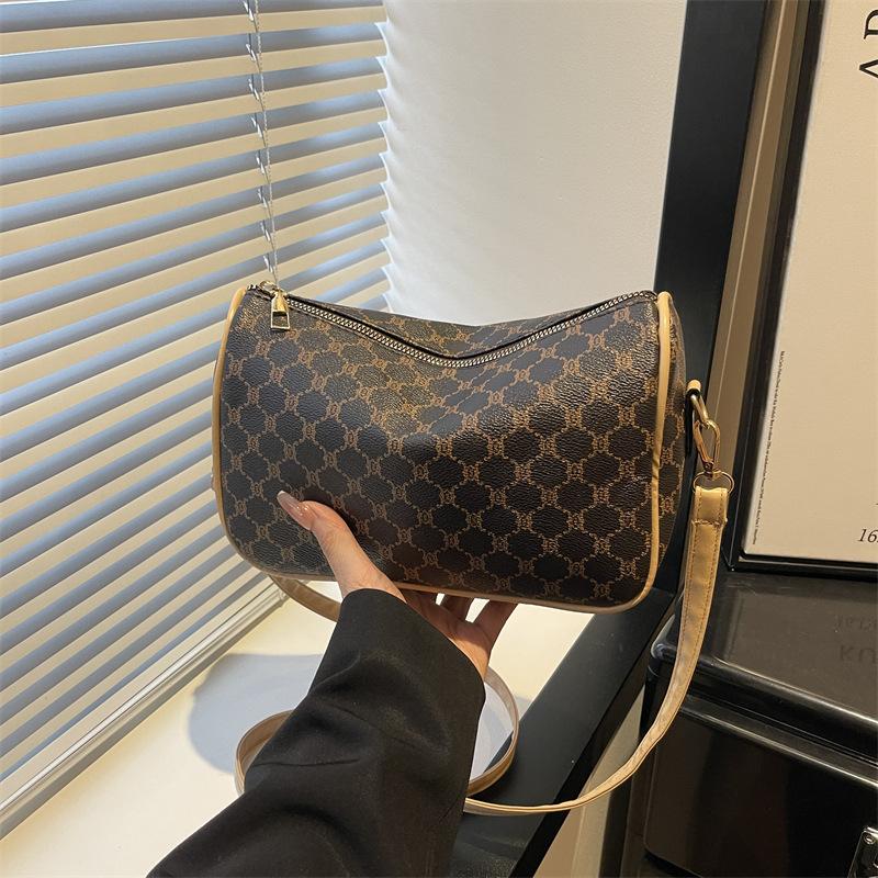 Sac taie d'oreiller imprimé - sac à bandoulière unique élégant, polyvalent, simple et décontracté