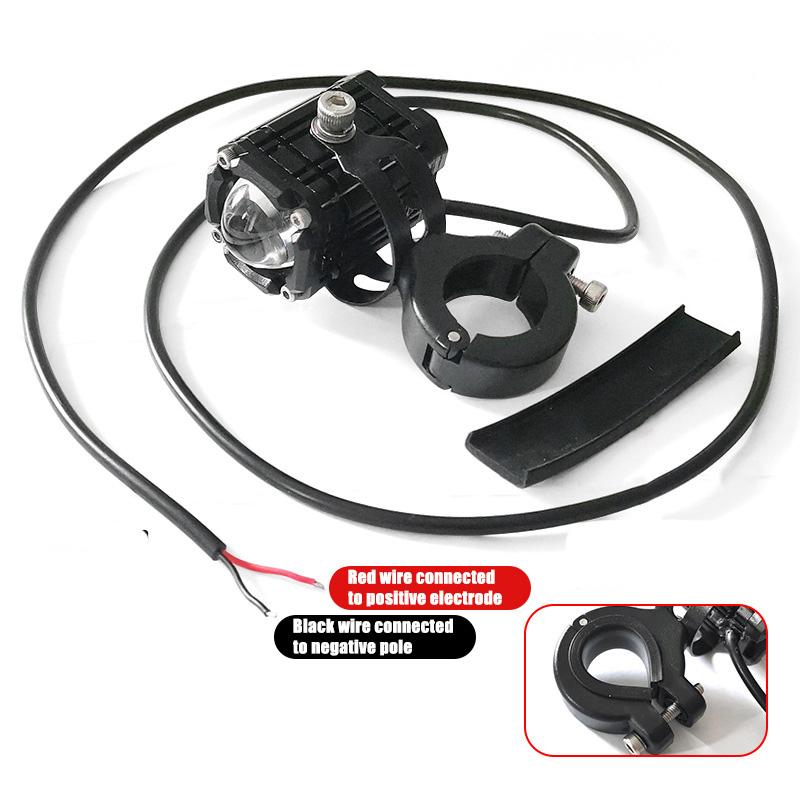 2 adet DC 12V-24V Motosiklet LED Sis Farları 6000lm Spot Lambası Paslanmaz Çelik Braketli Evrensel Far Motosiklet, Bisiklet, SUV için Uygun
