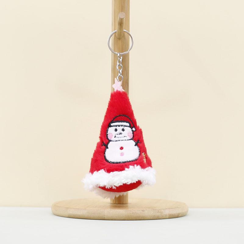 Festive Christmas Plush Hanging Decorations With Cute Santa And Snowman Designs