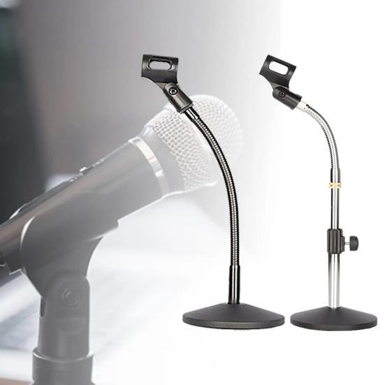 Yousheng Desktop-Mikrofonstativ Schwanenhals Metall Schwerlast Mikrofonhalter für Handmikrofone Tragbare Stabile Mikrofonhalterung für Tisch Schreibtisch