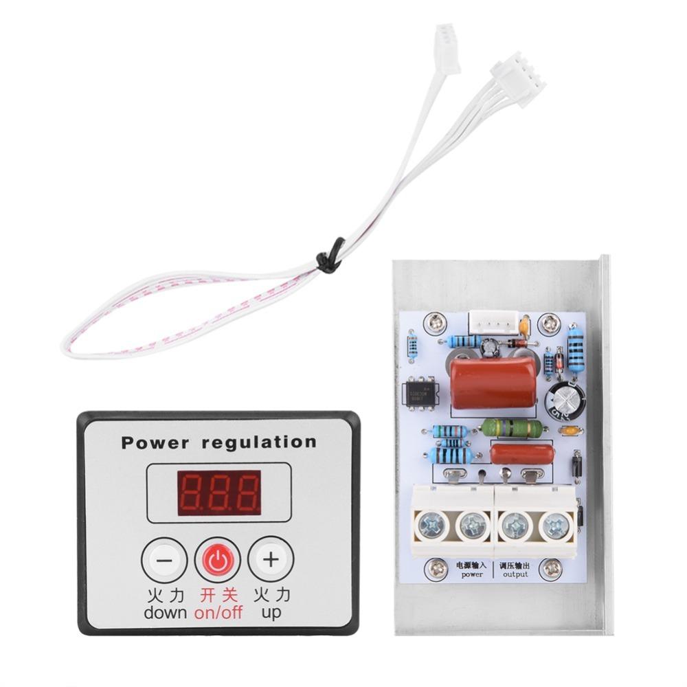 

10000W SCR Voltage Regulator Adjustable Digital Speed Controller AC 220V 80A High Power Thermostat Module Industrial чорний