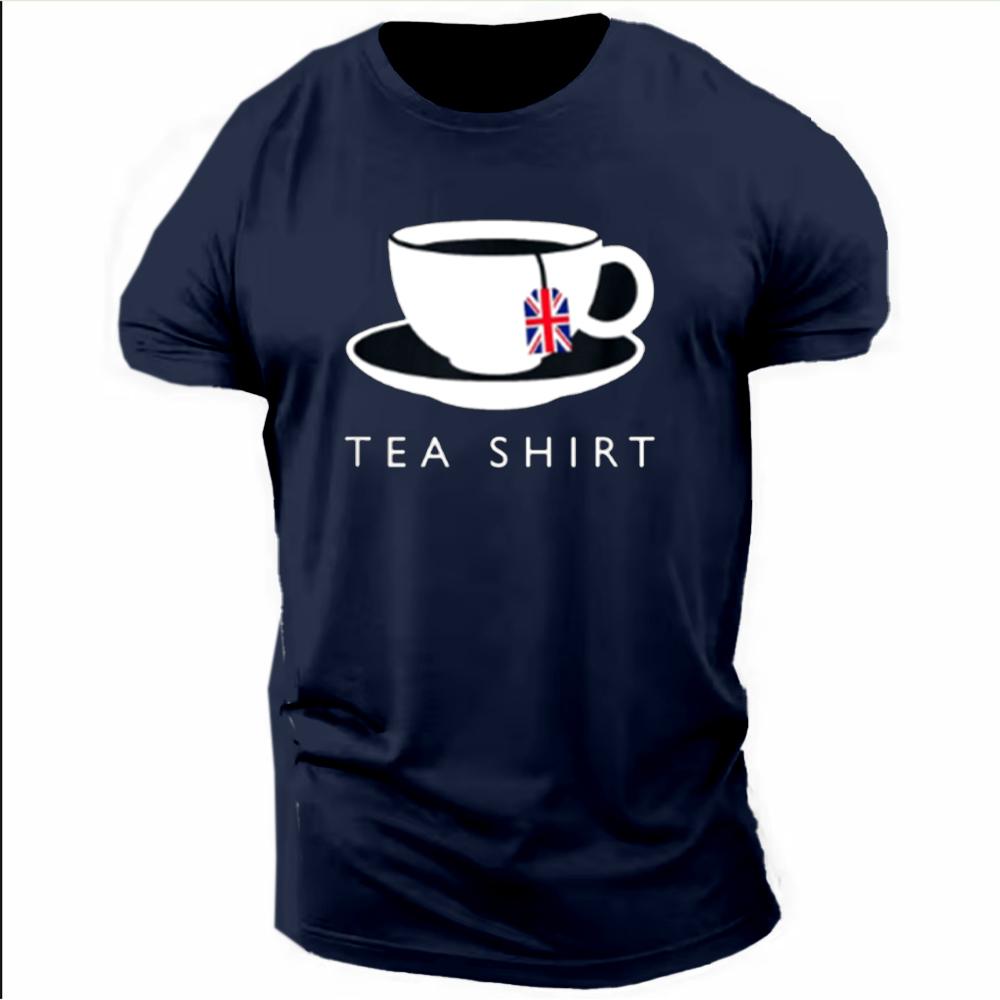 TEA SHIRT I Love British Tea British Flag Fun Novelty Souvenir T-Shirt Breathable Camisetas Nostalgia Retro Street Fashion
