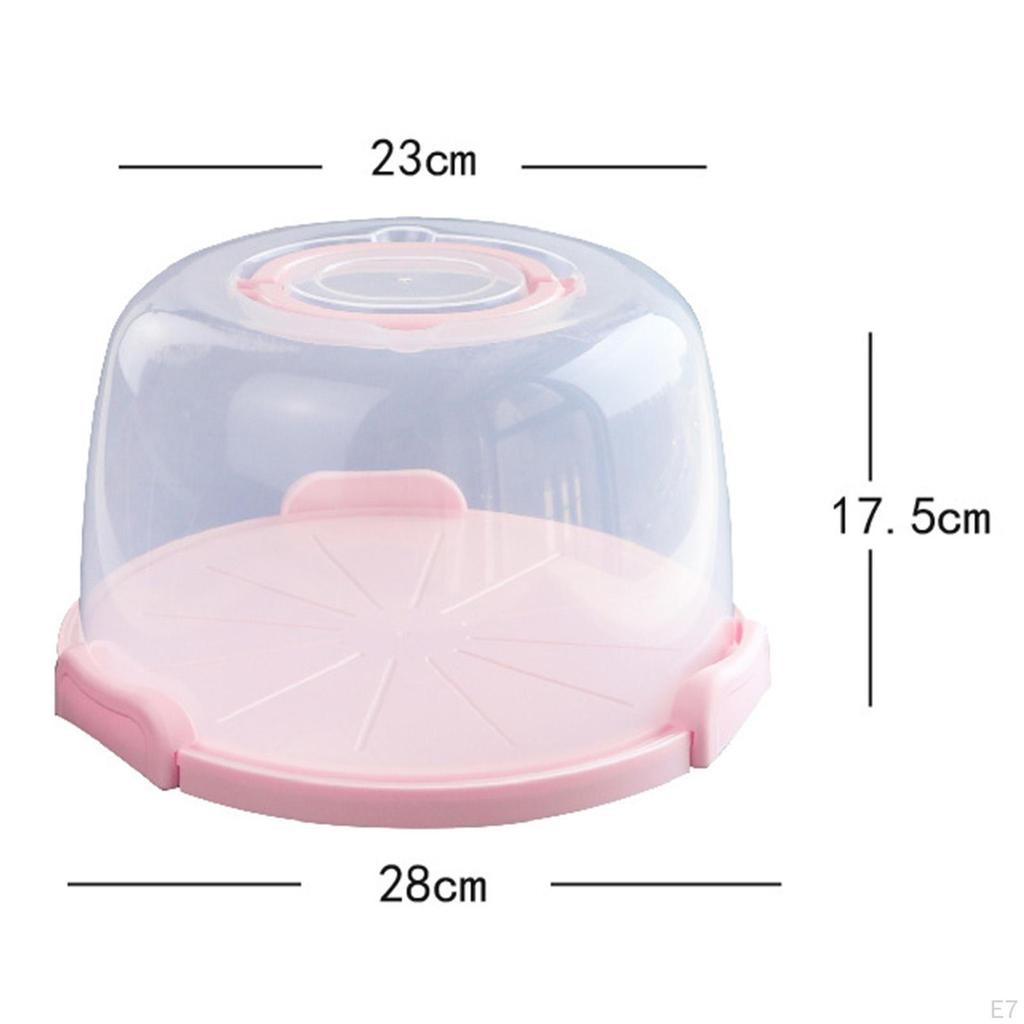 8 inch Cake Carrier with Handle Cupcake Container Muffin Tart Cookie Dessert Keeper for Vegetables
