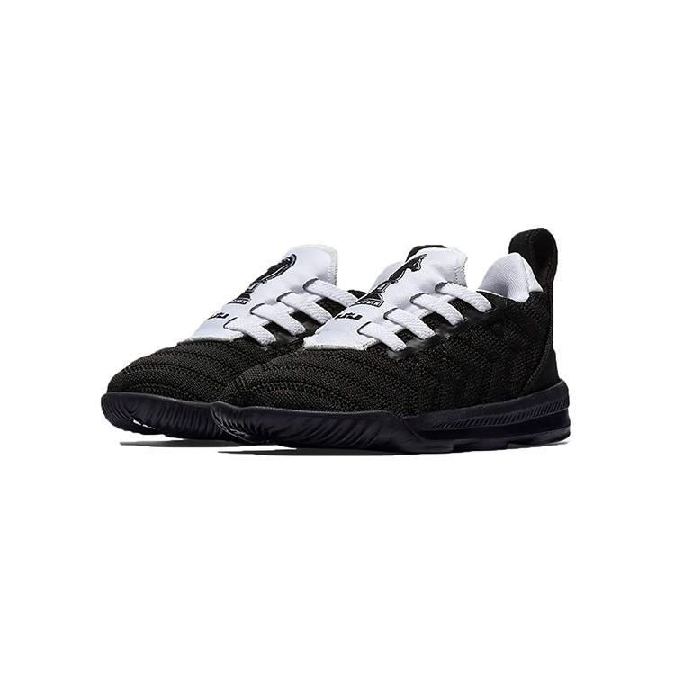 Nike Lebron 16 4H Fabric Low Top Toddler Shoes Black White Infant And Toddler CK3945-001