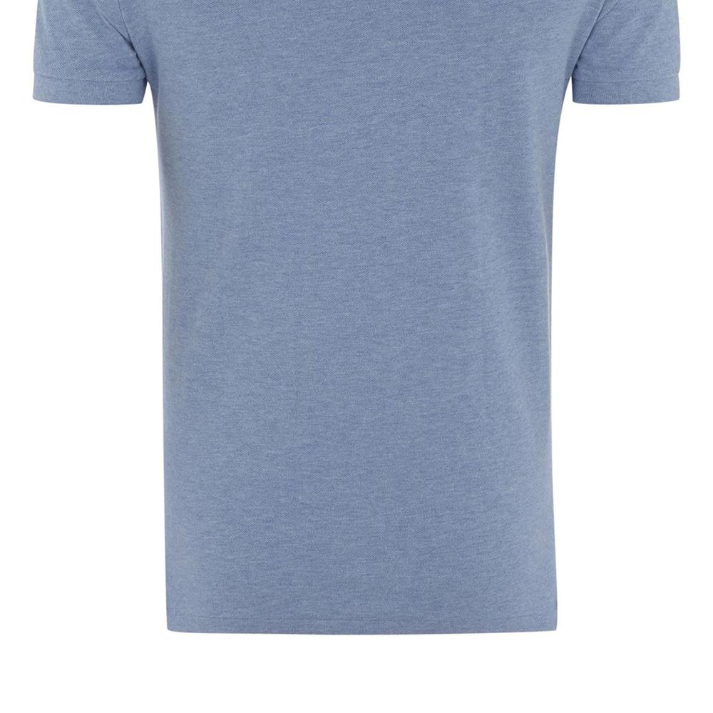 Polo Ralph Lauren Solid Color Logo Pattern Embroidered Pullover Straight Fit Short Sleeve Polo Shirt Men tops Blue 710705571-009