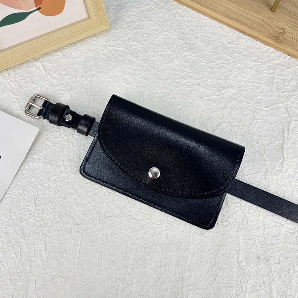 2 in 1 Waistband Waist Bag Detachable PU Leather Coin Purse Simple Waist Belt With Bag  Work