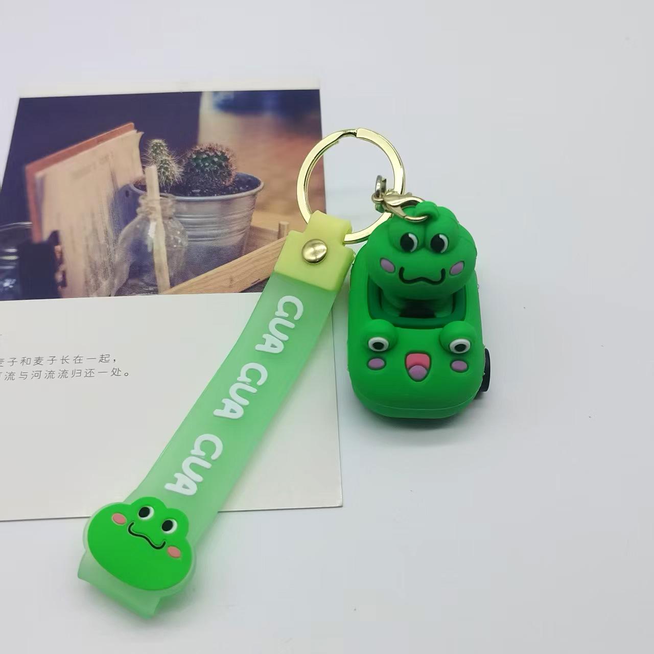 

Authentic Creative Cartoon Power Car Keychain Cute Panda Frog Flower Rabbit Koala Keychain Male Female Y2k Fashion Toys Anime