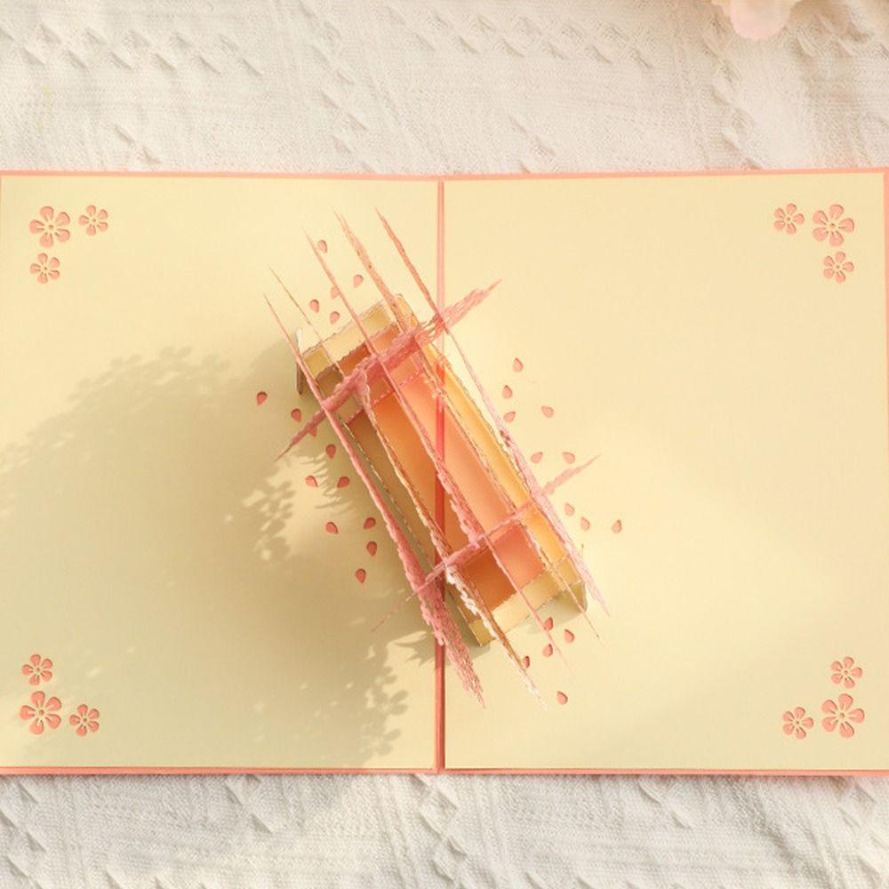 Romantic 3D Pop-Up Gift Card Paper Wedding Invitation  Wedding Decor