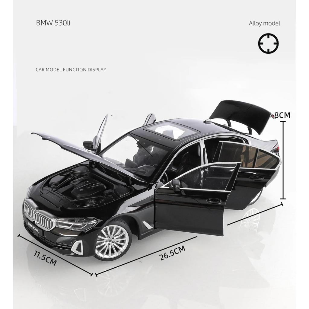 1/18 BMW 5er 530i 530LI Legierungs-Automodell Diecast Metall Luxusfahrzeuge Automodell Hochsimulations-Sammlung Kinderspielzeug Geschenk