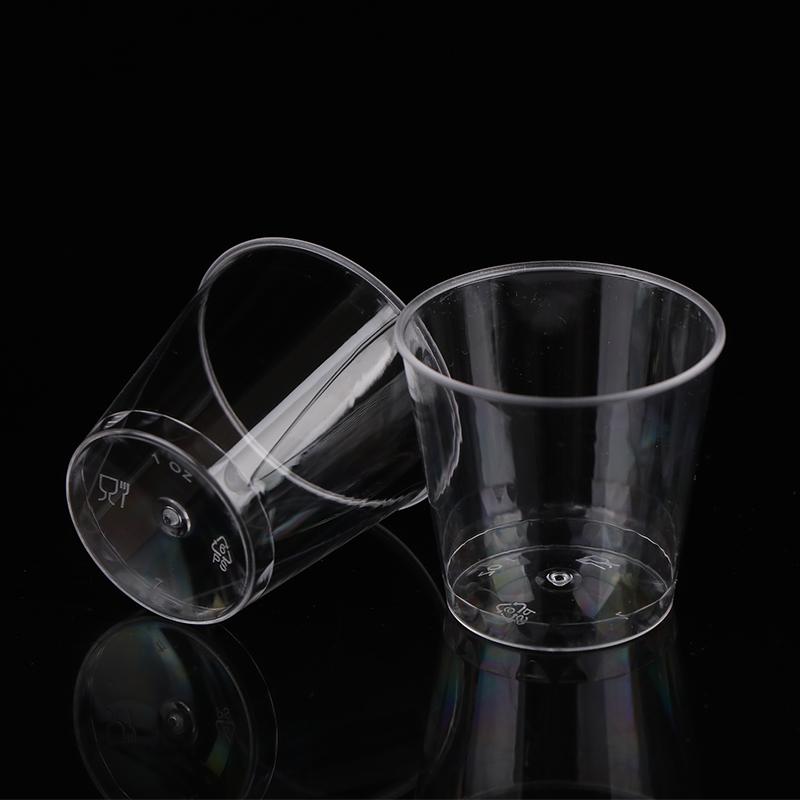 50Pcs 30Ml Disposable Mini Clear Plastic Cup Outdoor Picnic Birthday Kitchen Party Shot Glasses Jelly Cups Tableware Tasting