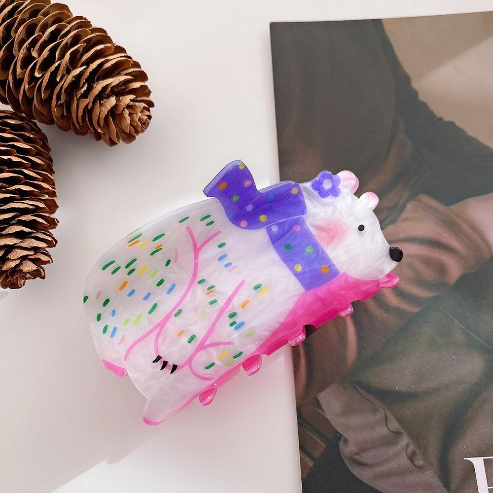 

Cartoon Acrylic Charming Hair Clips In Fun Designs Perfect For Girls And Accessories Womens Polar Bear