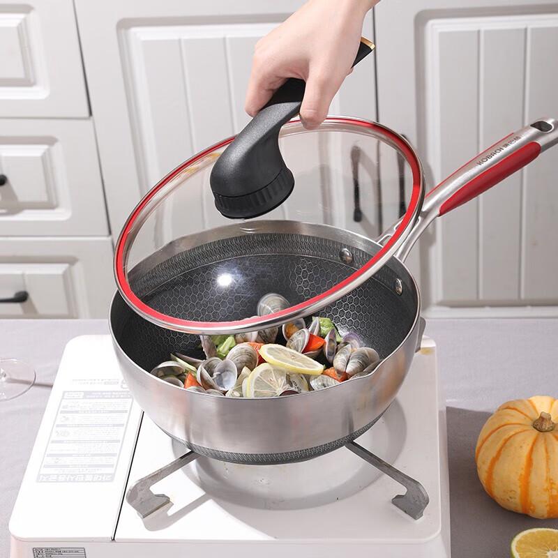 Kangbah 5th Gen 316L Stainless Steel Honeycomb Non-stick Frying Wok