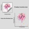 Pink Vine Flower Butterfly Static Cling Window Sticker Double Sided for Home Decor Bedroom Living Room