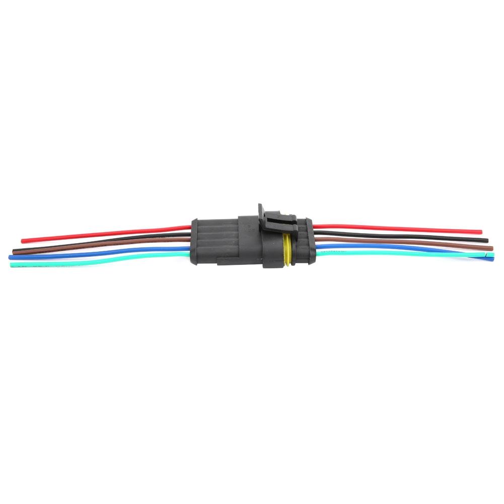 2 Sets 4/5/6 Pin Car Waterproof Electrical Connector Plug with Wire