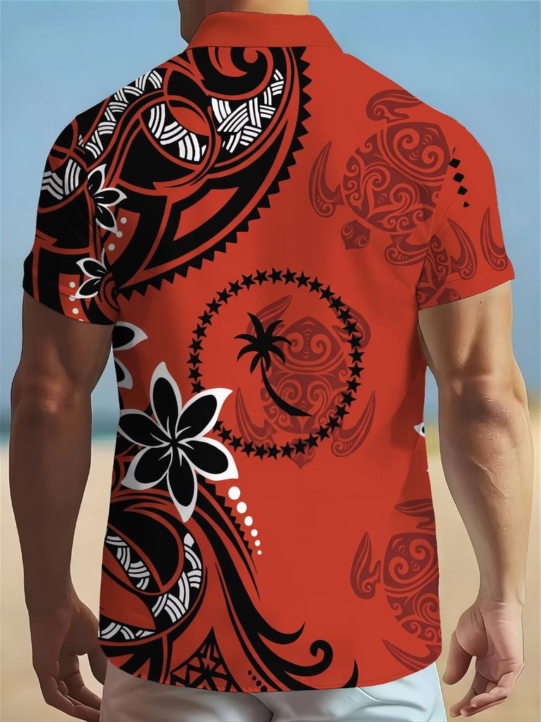 New Summer Men's Short-Sleeve Shirt, Comfortable, Casual, and Versatile Printed Shirt, a Perfect Gift