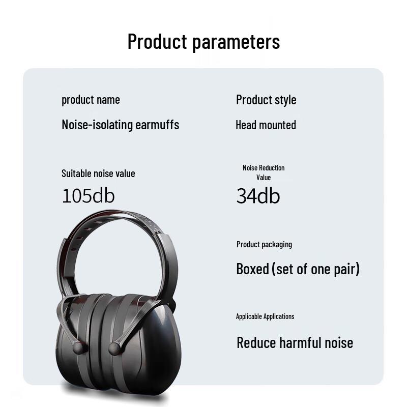 Leyoubaiyi Adjustable Noise-Canceling Earmuffs