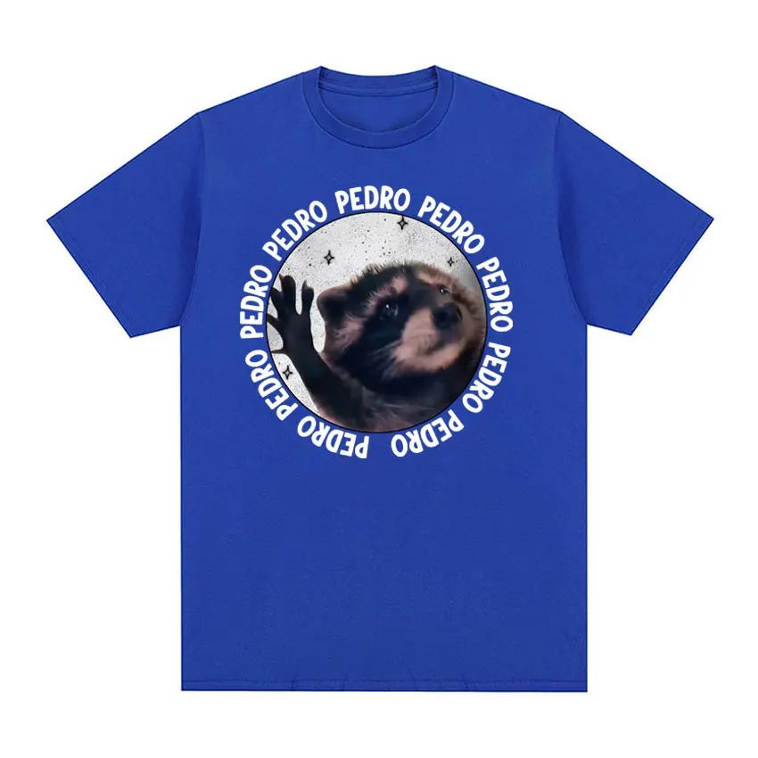Funny Raccoon Pedro Dancing Meme Tee Shirt Men Women's Vintage Cartoon Harajuku T-shirt Casual Oversized T Shirt Tops Streetwear
