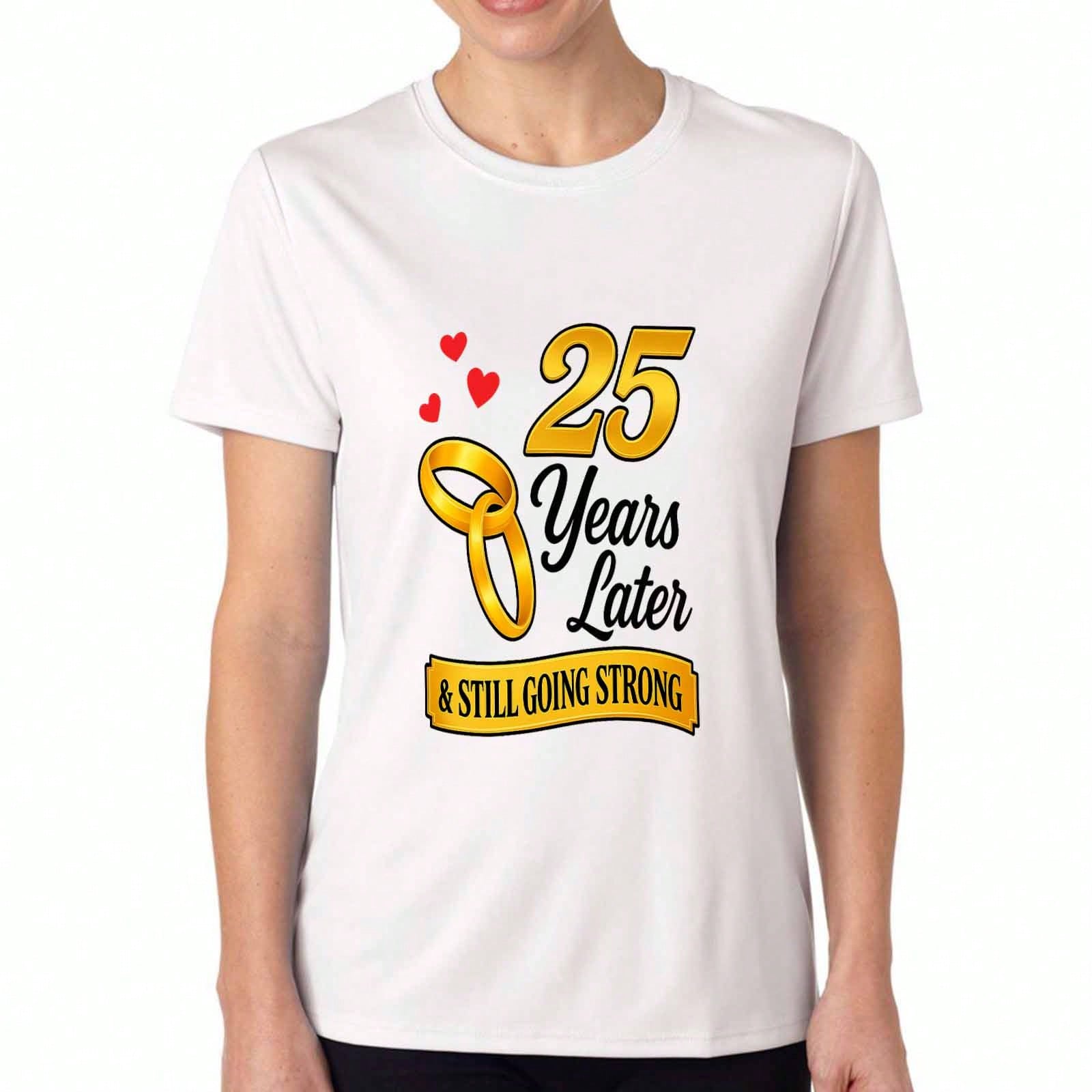 25 Years Later unisex Cotton T Shirt,Premium Cotton Graphic,Durable,Casual Fashion. Featuring A Fun 25 Years Later Print, Perfect For Celebrations And S разноцветный
