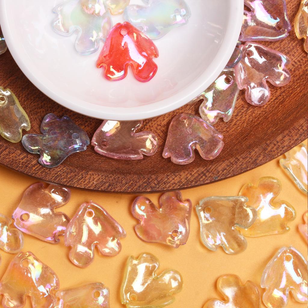 5Pcs 19*18.5mm Acrylic Colorful Peony Petal Shape Loose Beads DIY Bracelet Necklace Handmade Jewelry Making