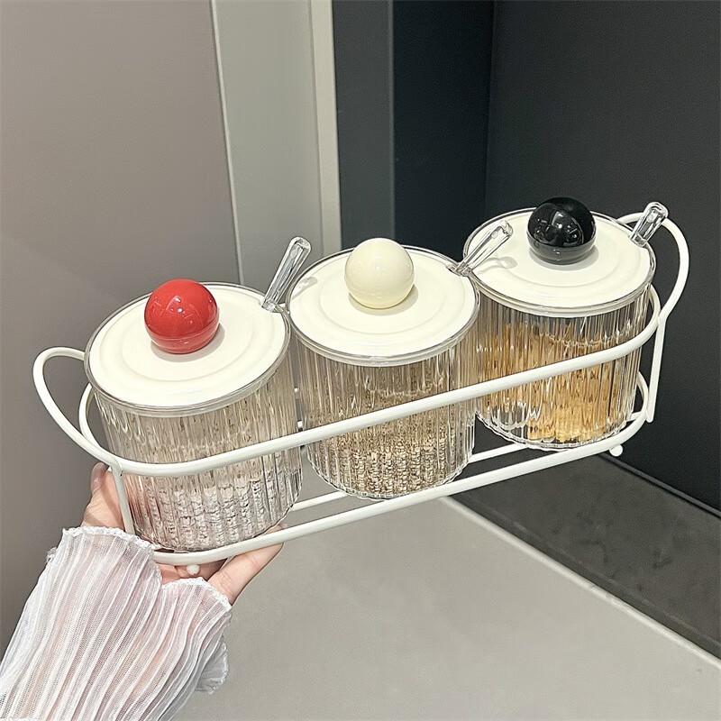 Qianxing Cream Style Ceramic Spice Jar Set