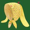 Cute Rabbit Ears Headscarf Hat Cherry Flossom Pattern Soft Cotton Hair Accessory For Women Adults Adjustable Headwear