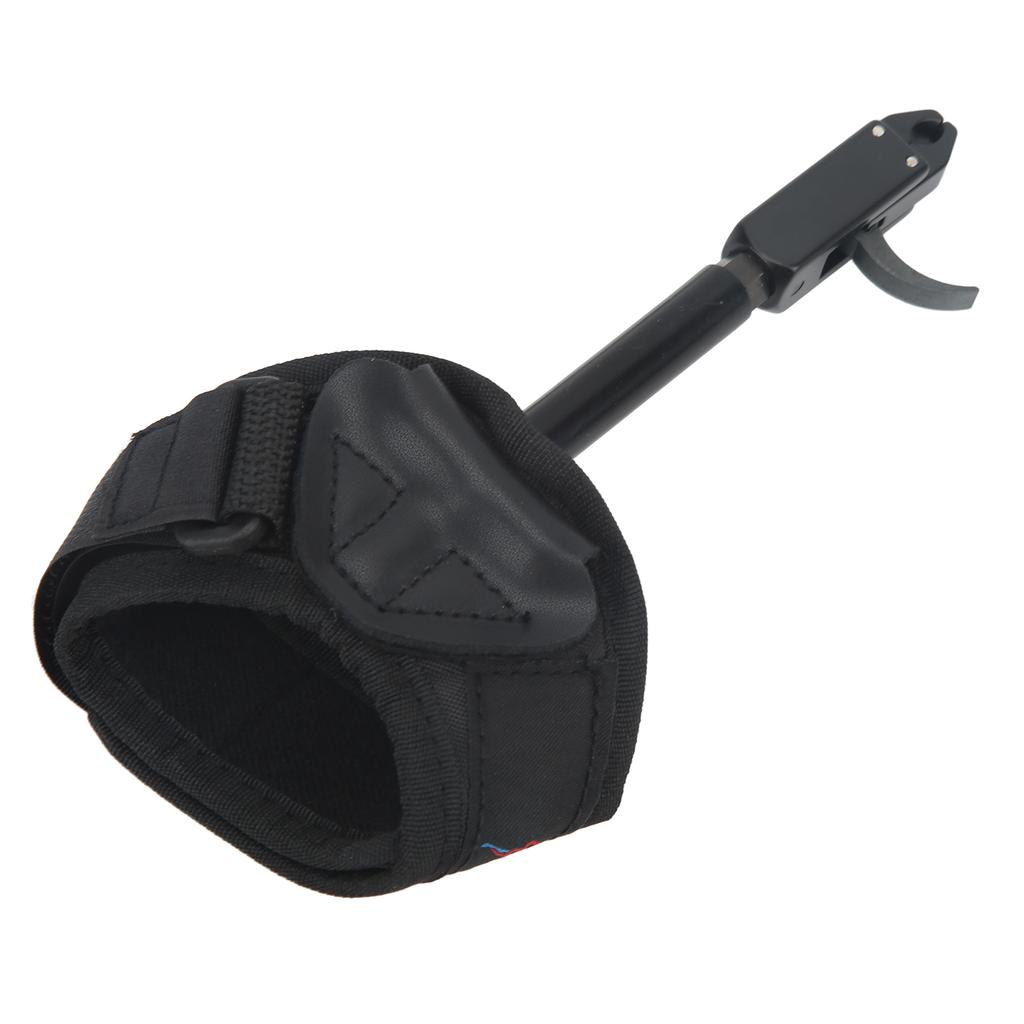 Bow Caliper Release Aid Aluminum Alloy Neoprene Wrist Strap Archery Accessories for Hunting Black Caliper Head