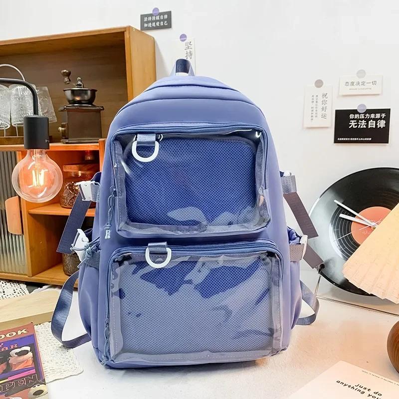 Japanese Kawaii Itabag Women   Transparent Backpack Women Large Capacity Ita Backpack School Bags For College Student JK