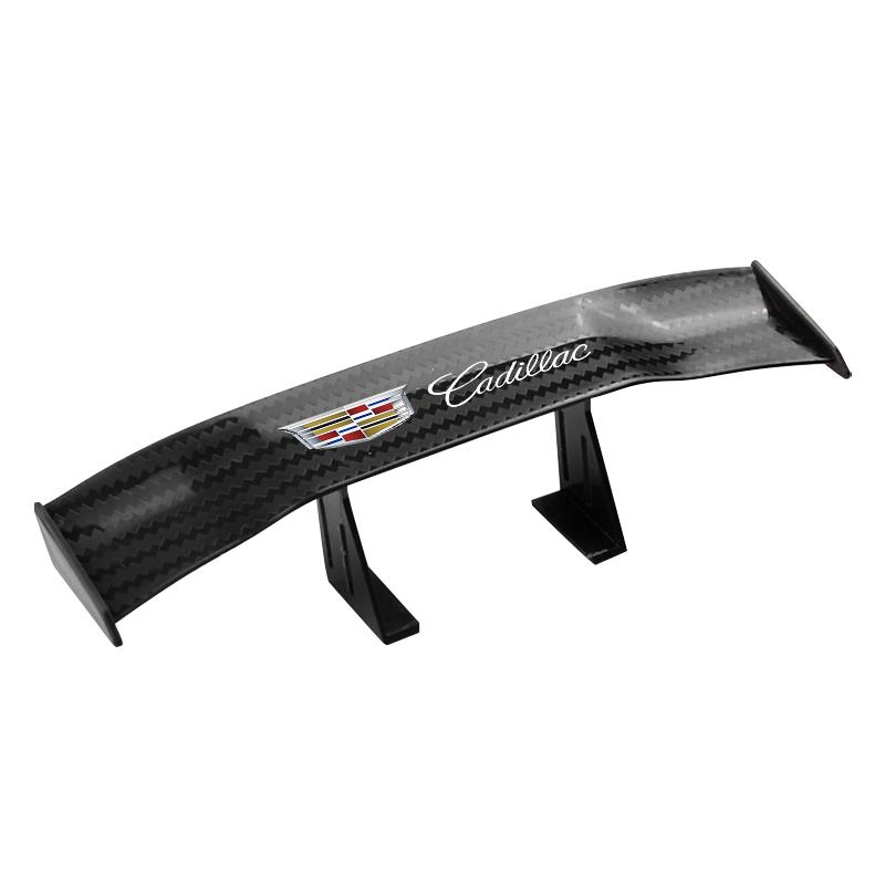 Car Rear Mini Spoiler Wing Motorcycle Small Model Canard Tail Winglet ABS Carbon Look For Cadillac CT4 CT5 XT5 XT6 XTS ATS-L