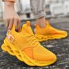 Spring Yellow Running Shoes Breathable Mesh Sports Shoes Lightweight Men Sneakers Outdoor Walking Casual Tennis Shoes for Men