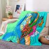 Chinesischer Drache, weicher Plüsch, Sofabett-Überwurf, Cartoon-Motiv, moderner Flanell-Deckenbezug, bedruckt, Bettdecke, Geschenk, Picknick-Decken