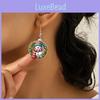 Christmas Acrylic 2d Snowman Earrings With Cartoon Design For Holiday Gift Giving