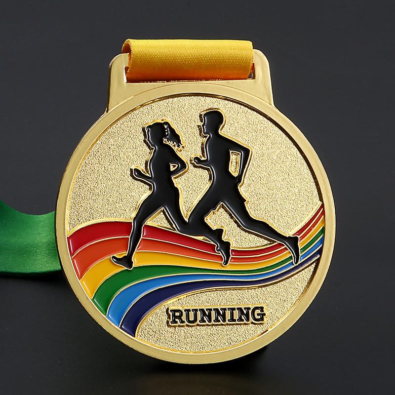 Custom Zinc Alloy Marathon Commemorative Gold Medal Spec 9