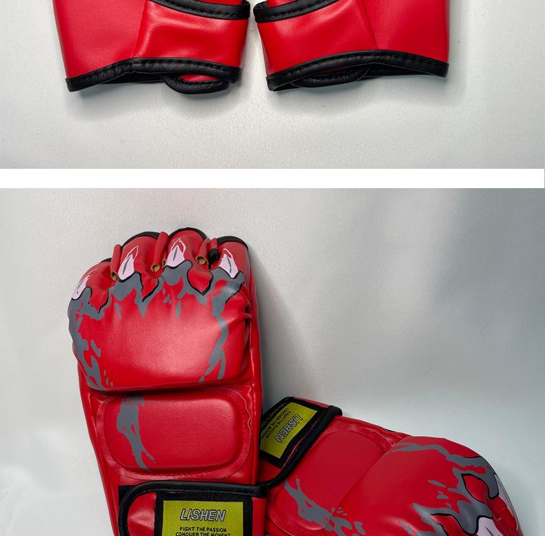 Guantoni da Boxe Muay Thai & Sanda con Dita Separate per Allenamento Fitness