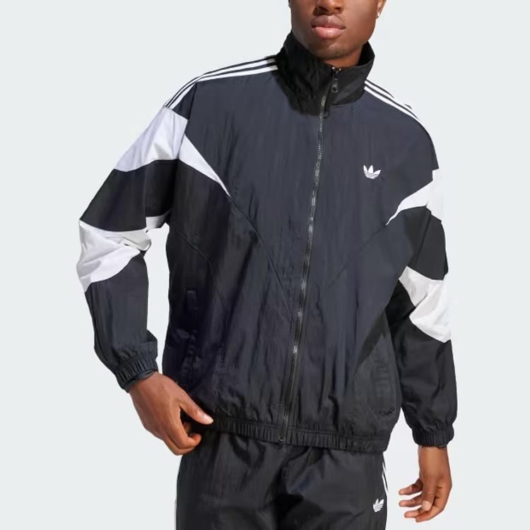 adidas Rekive Woven Track Jacket Asia Sizing 'Black White' Men's IL2465