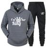 Men's And Women's Long Sleeves Sportswear Hoodie Printed Couple Plus Size Pullover Ladies  High Quality Two Piece + Sweatpants