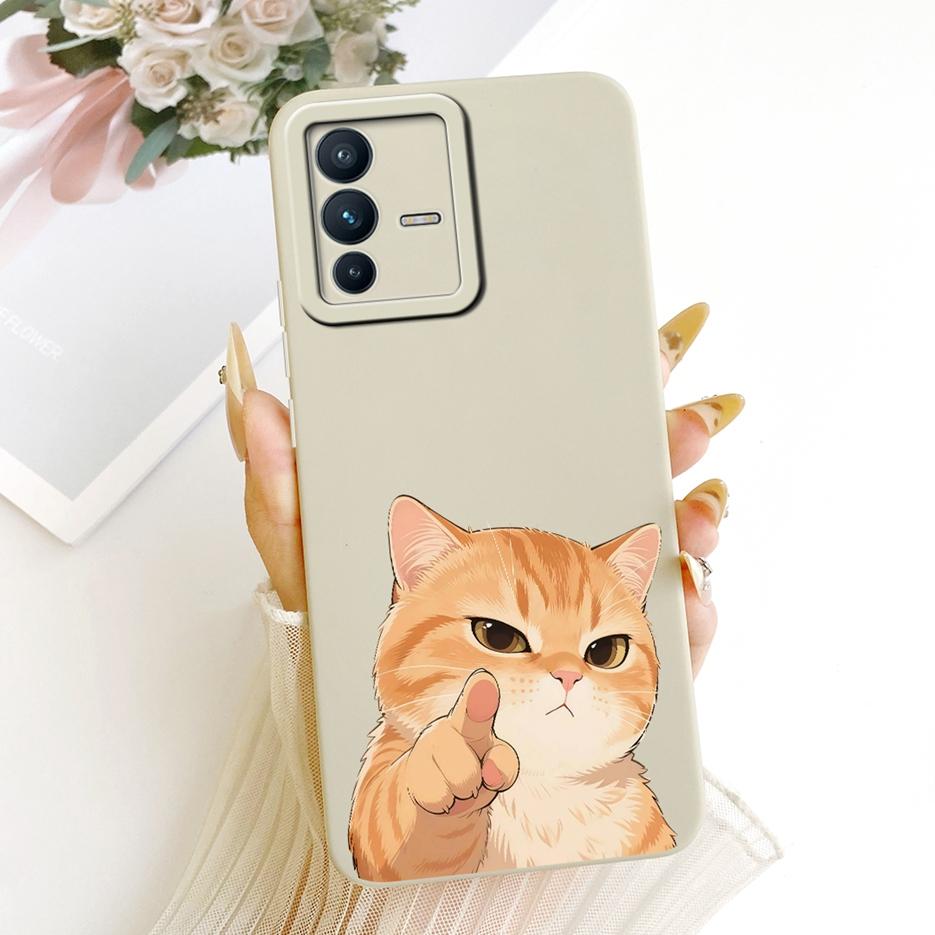 For Vivo V23 Pro Case V2132 Cute Cat Panda Cartoon Cover Soft TPU Matte Phone Case For Vivo V23e V 23 VivoV23 Pro 5G Fundas Bags