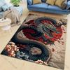 1 Stück Teppich im chinesischen Drachen-Tuschemalerei-Stil für Wohnzimmer, Schlafzimmer, Sofa, Heimdekoration Rus Rutschfeste Fußmatte Luxusgeschenk