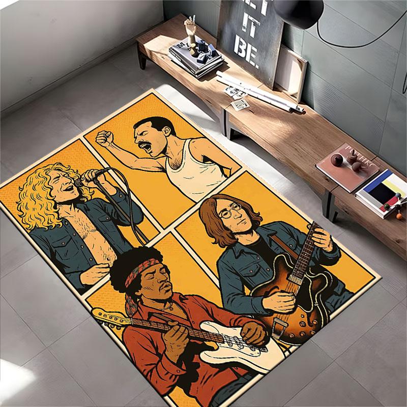 Legendary Rock Music Icons suitable as a non-slip mat for the living room or bedroom sofa