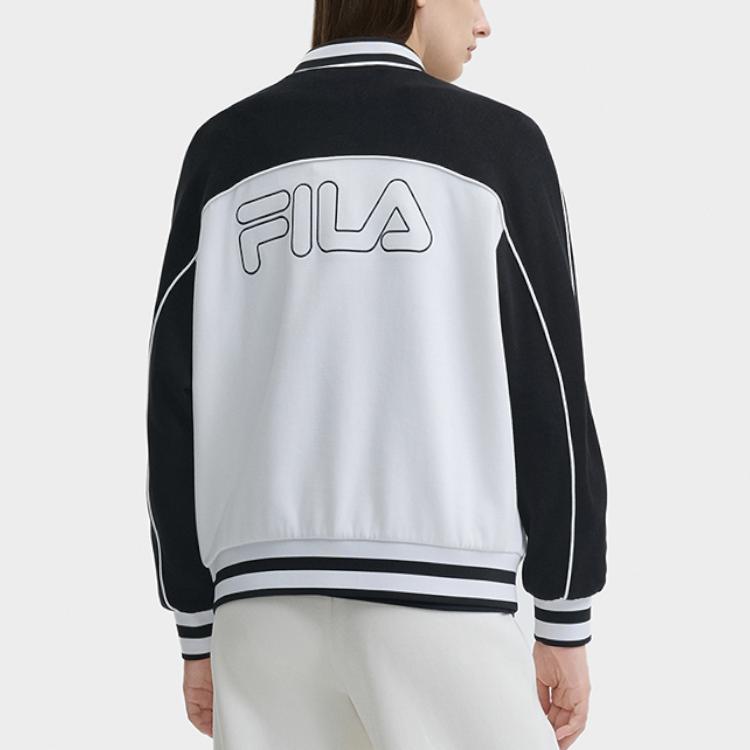 New FILA Baseball Jacket Women's Standard White F11W449504FWT
