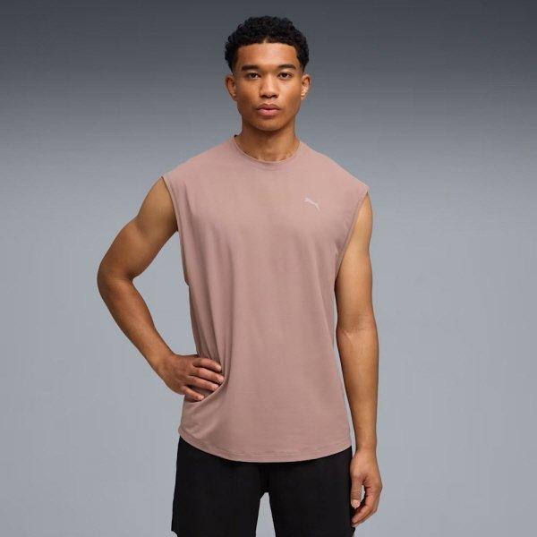 PuMa Men S Running ShorT Sleeve T ShirT M Run Coolcell SleeveleSS 88 Sandstone/M(95)