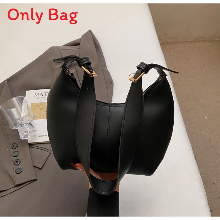 Korean Style Handheld Shoulder Bag For Women Pu Soft Leather Casual Accessory