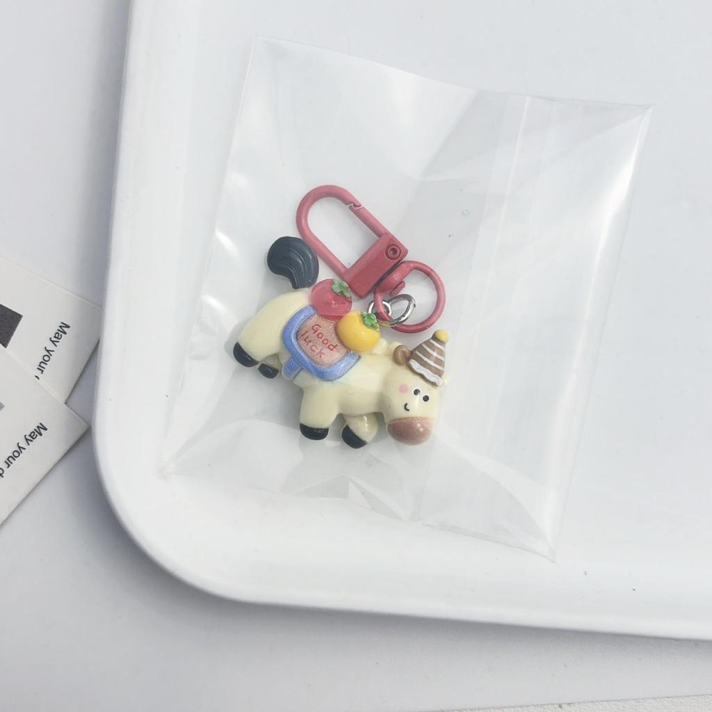 Year of the Horse Good Luck Pendant - Cute Horse Keyring for Backpack, Student Gifts, Bag Charm