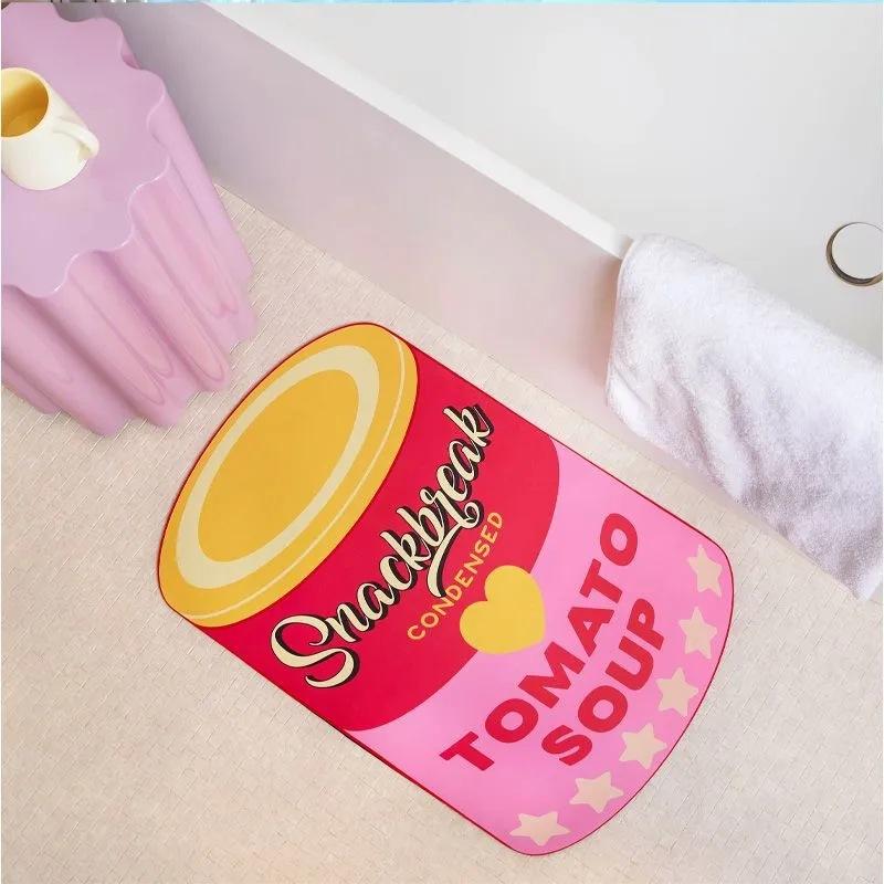 Quick-drying Non-slip Bathroom Toilet Toilet Door Mat Absorbent Diatom Mud Carpet American Sweet Cool Spice Girl