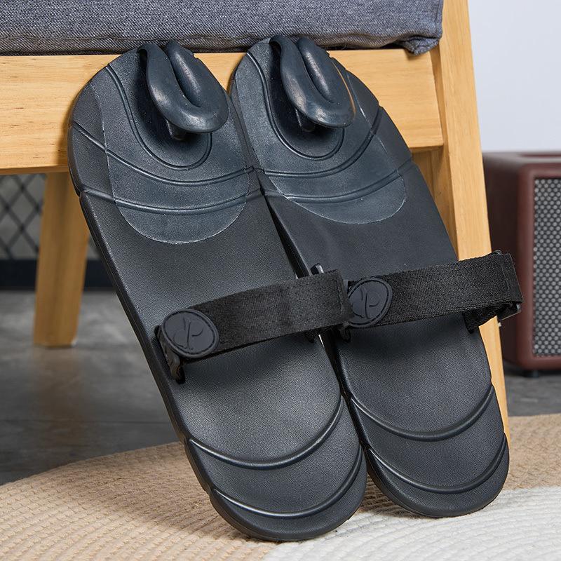 

Bean skin slippers dopie lazy slippers men s personality couple with non-slip flip-flops beach sandals 36 чёрный